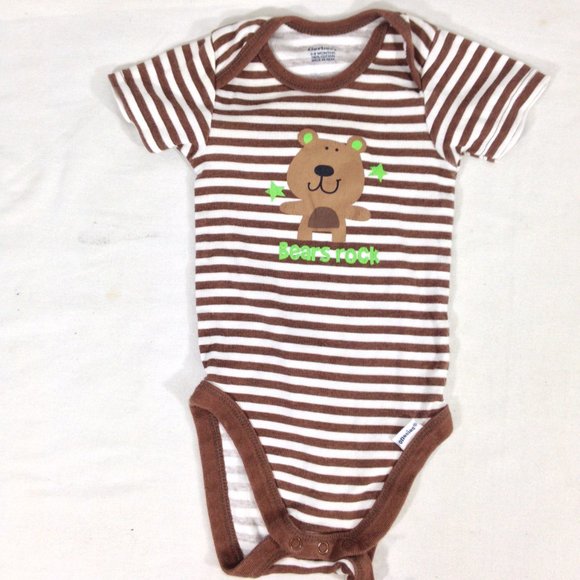 Baby Boy  Lot of 10 Pieces One Piece Snap 3-6 Month Short Sleeves Various Brands - Picture 9 of 10